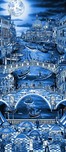 Charles Fazzino Charles Fazzino Midnight in Venice (AP) (Blue) (ALU)